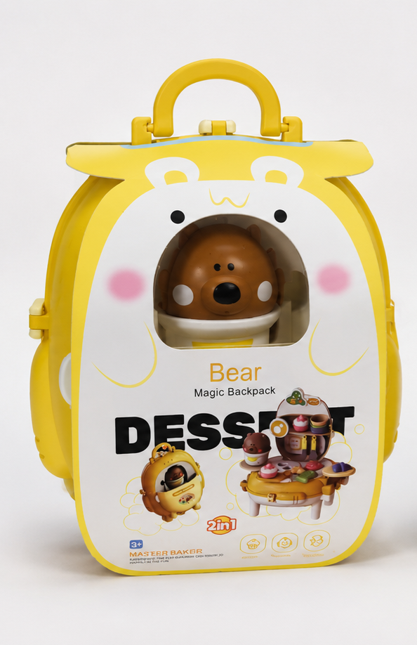 کوله پشتی اسباب‌بازی Bear Magic Backpack | ست شیرینی‌پزی ۲ در ۱ 🐻🎂