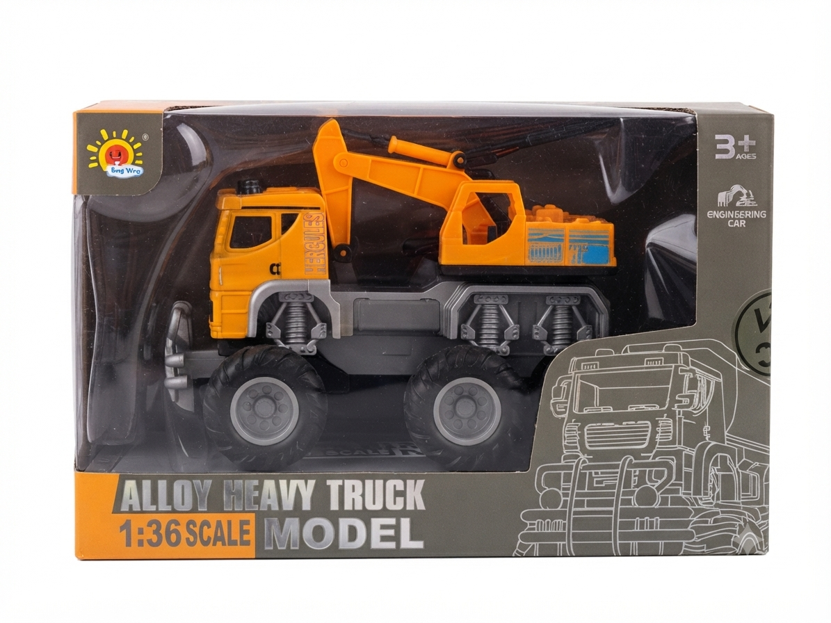 ماکت کامیون سنگین با بیل ۲۰ سانتی Alloy Heavy Truck مقیاس ۱:۳۶ مدلHercules