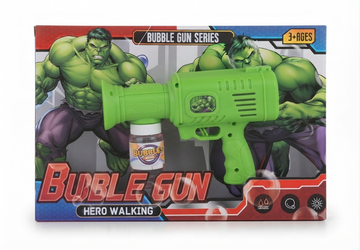 تفنگ حباب‌ساز فانتزی طرح هالک Bubble Gun