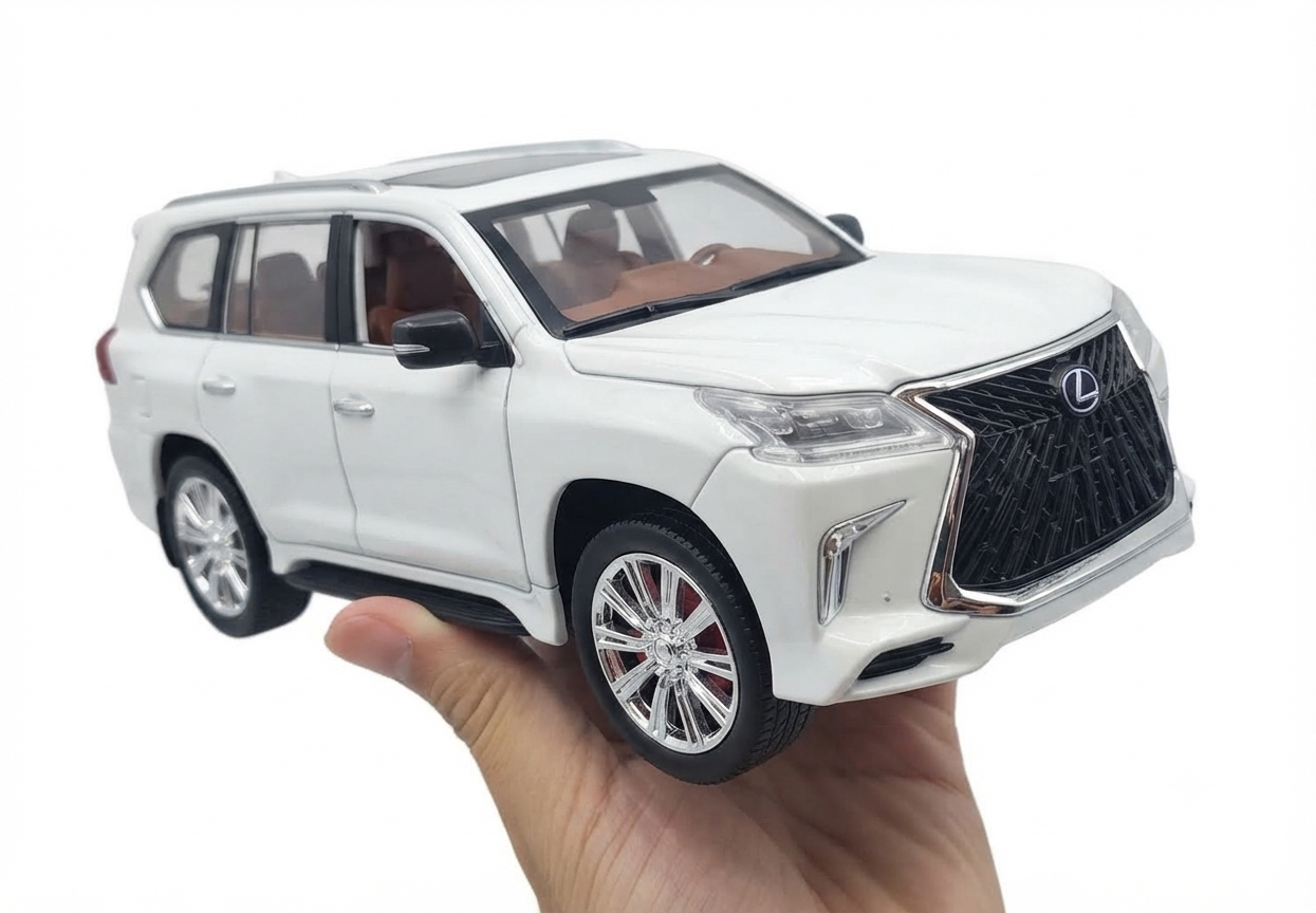 ماکت ماشین فلزی لکسوس Lx570 مدل دودزا موزیکال چراغدار درب بازشو
